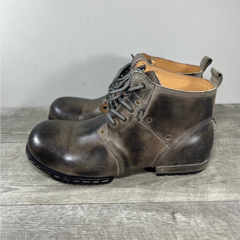 Osstone 6915 Moto Chukka Distressed Brown Leather Mens Lace Up Boots Size 9.5 - Picture 5 of 9
